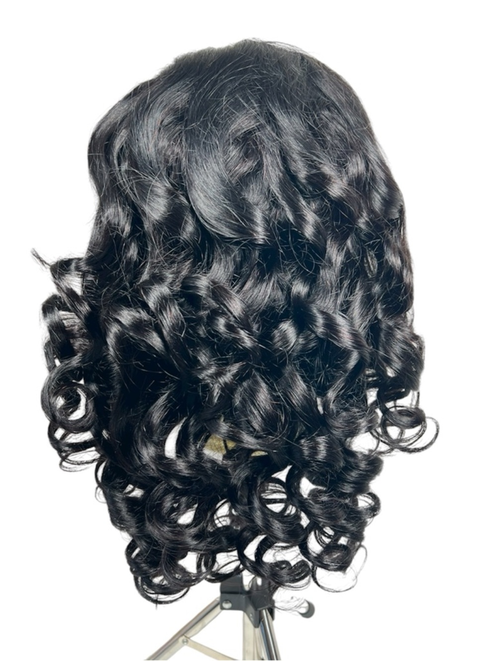 Black Loose Wave Human Hair Pre Cut Wear and Go 22 Inch Wig